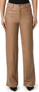 PAIGE Sasha Coated High Waist Wide Leg Jeans