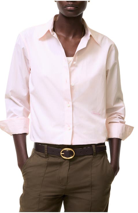 Classic Fit Striped Cotton Shirt