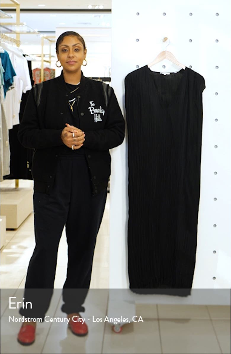 Crinkle Pleat Tie Waist Cap Sleeve Dress, sales video thumbnail