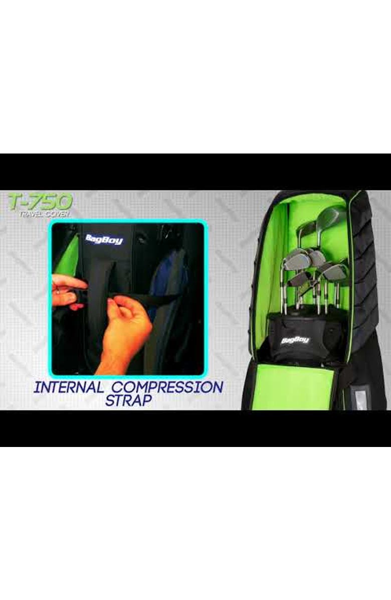 BAG BOY T-750 Golf Bag Travel Cover, Alternate, color, Black/Royal