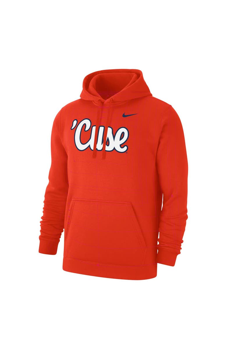 Nike Men's Nike Orange Syracuse Orange Script Club Pullover Hoodie, Alternate, color, Orange