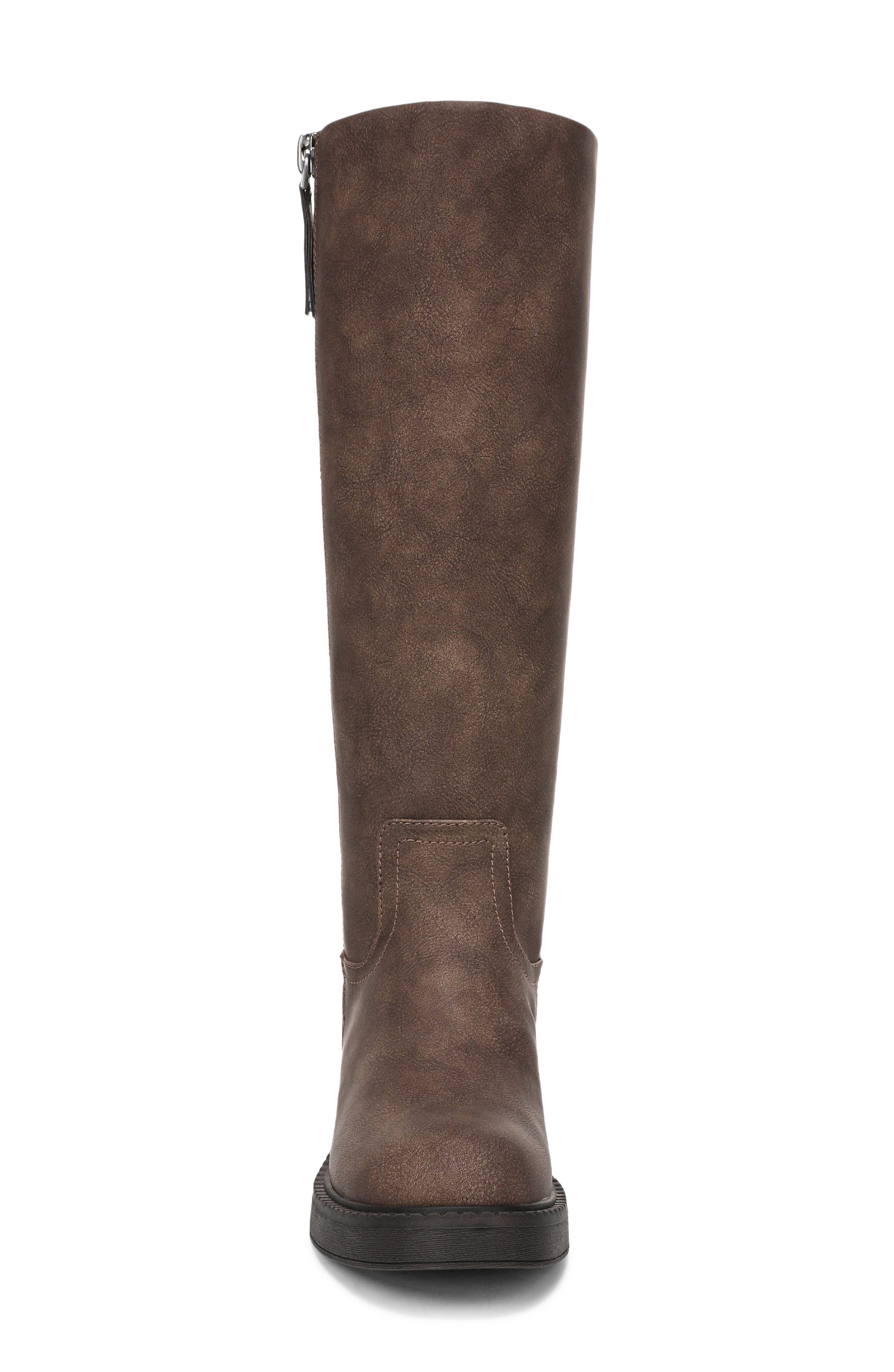 Venice Knee High Boot, Alternate, color, BROWN FAUX LEATHER