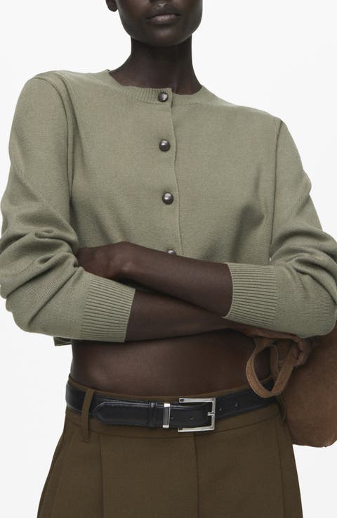 Crewneck Crop Cardigan