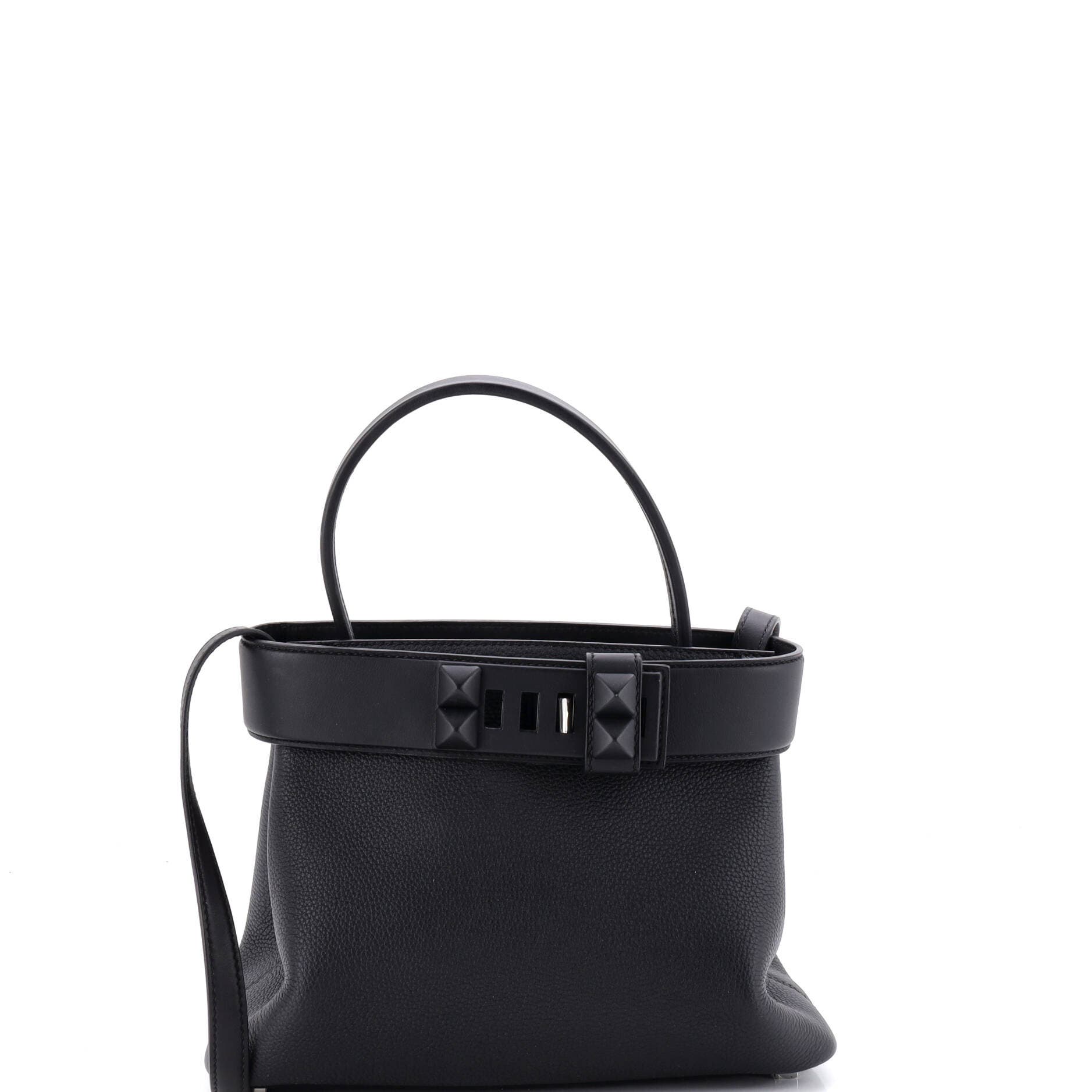 Pre-Owned Hermes Medor Handbag Togo, Main, color, Noir