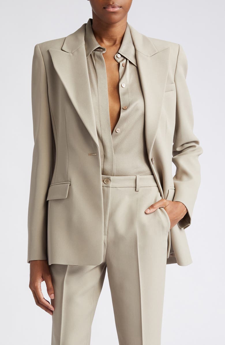 Michael Kors Collection Georgina Double Crepe Sablé Blazer, Main, color, 