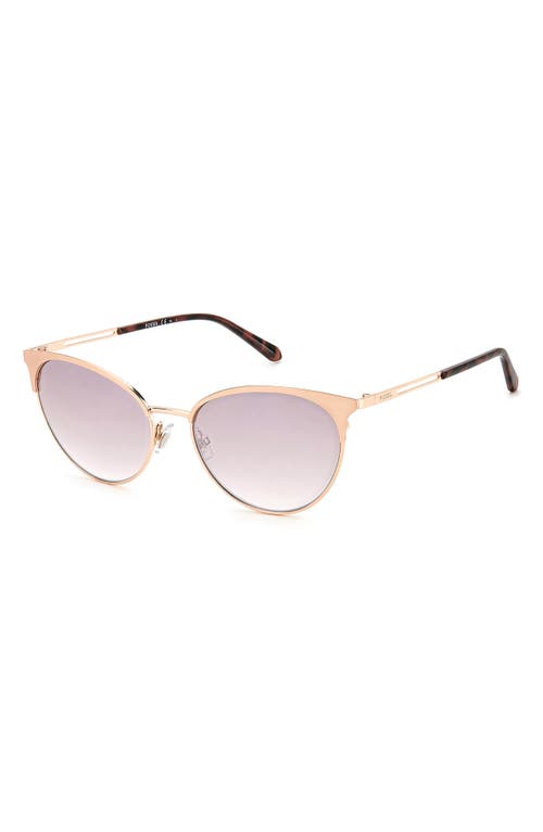 Fossil 55mm Gradient Cat Eye Sunglasses In Gold