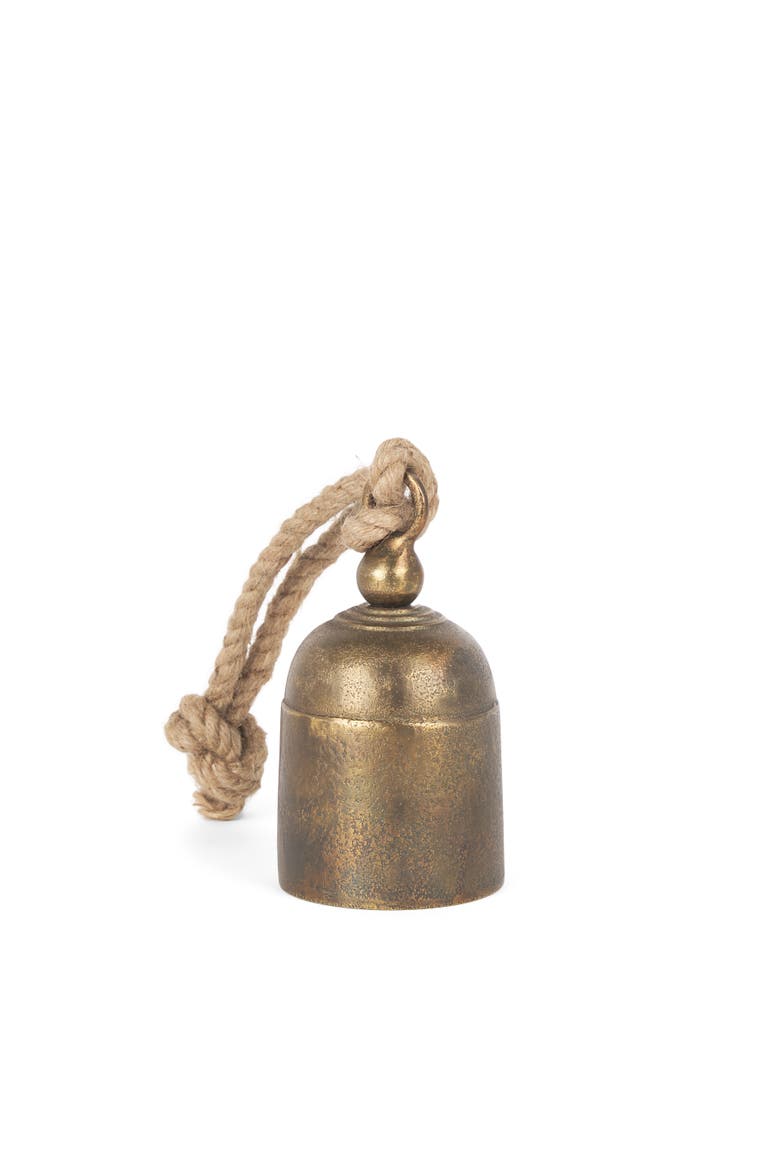 Quincy Metal Decorative Bell Object, Main, color, Metallic Gold