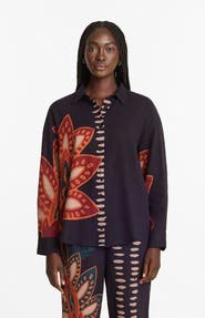 DIARRABLU Printed Linen Rina Top Razu