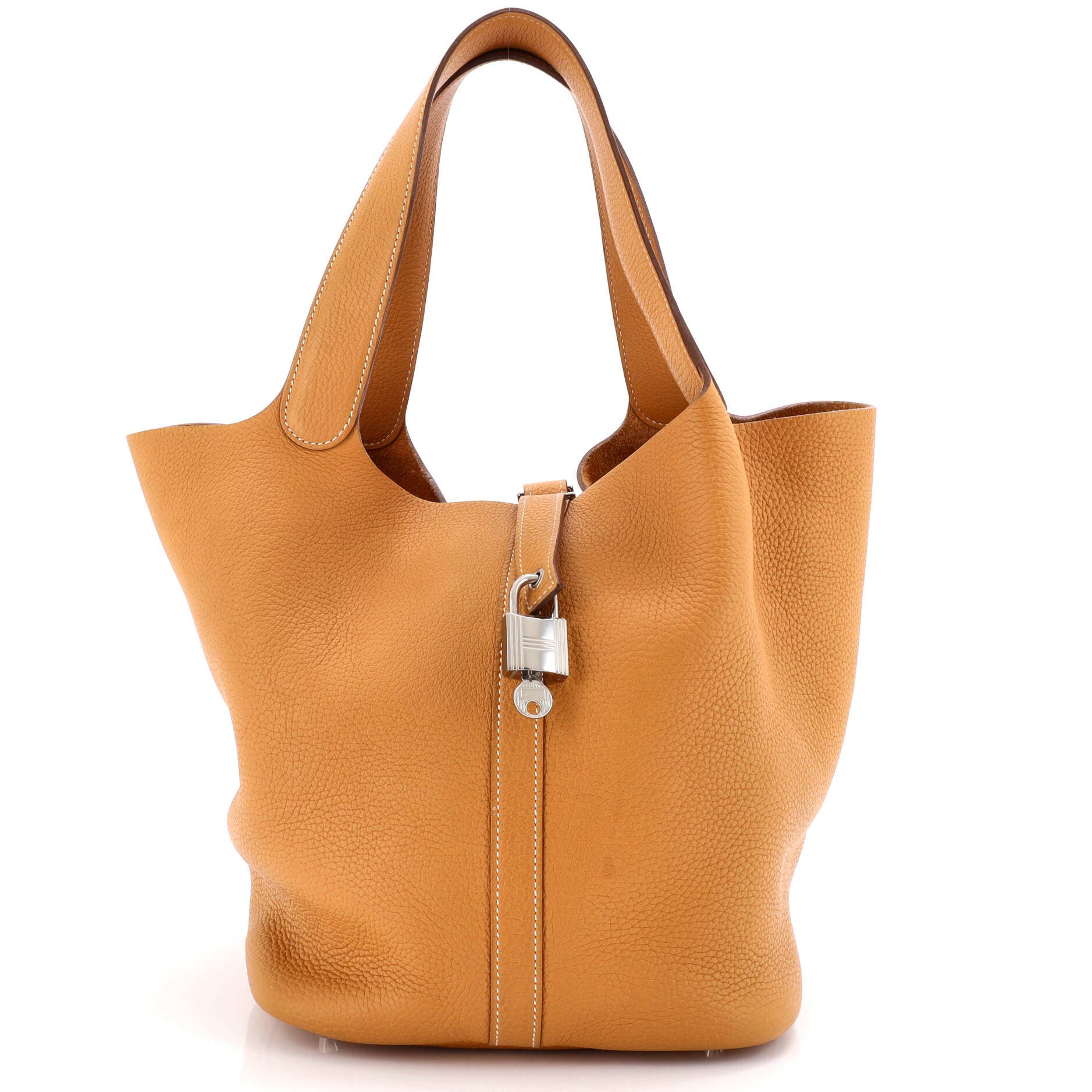 Pre-Owned Hermes Picotin Lock Bag Clemence GM, Main, color, Natural Sable