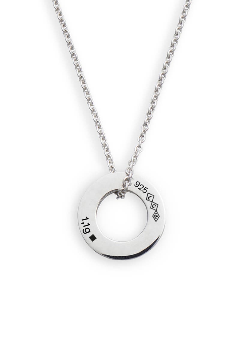 le gramme Men's 1.1G Sterling Silver Disc Pendant Necklae, Alternate, color, 