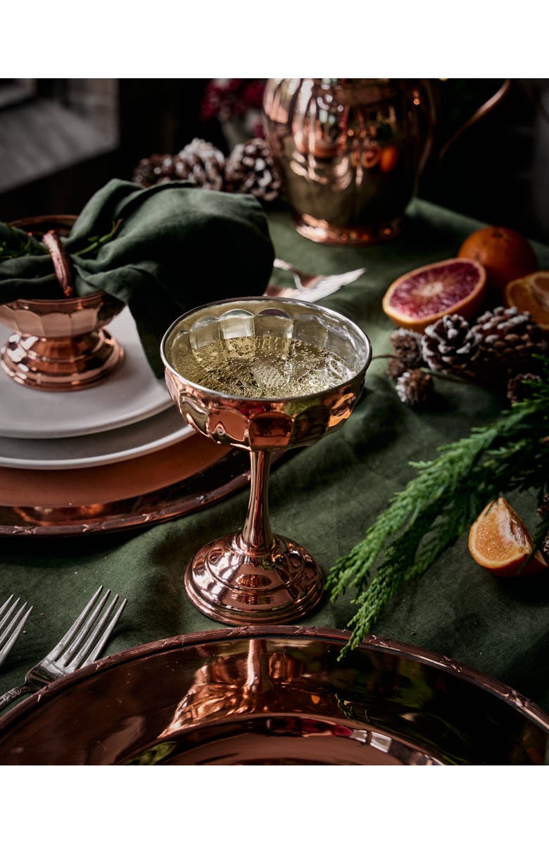 Coppermill Kitchen Vintage-Inspired Copper Coupe Glasses, Alternate, color, Copper