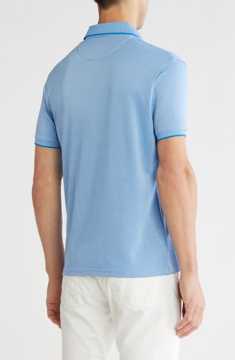 DENIM AND FLOWER Tipped Polo, Alternate, color, Blue