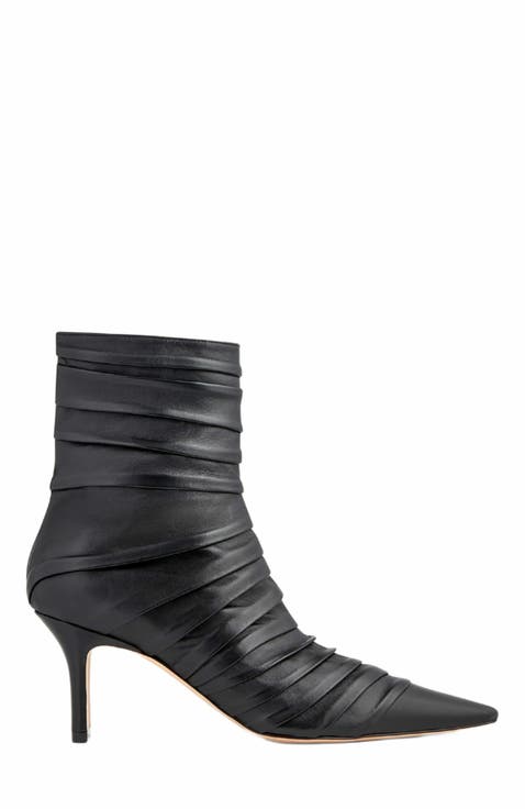 Plisse Ankle Boot