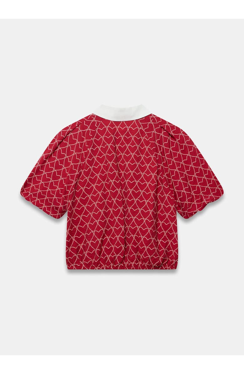 MINT VELVET Heart Print Shirt, Alternate, color, Red