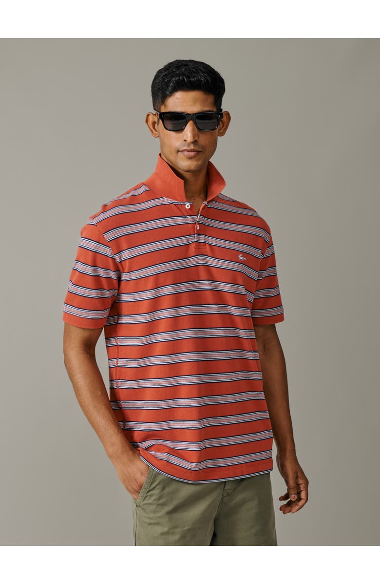 Aubin Blair Yarn Dyed Pique Polo T-Shirt, Alternate, color, Coral Stripe