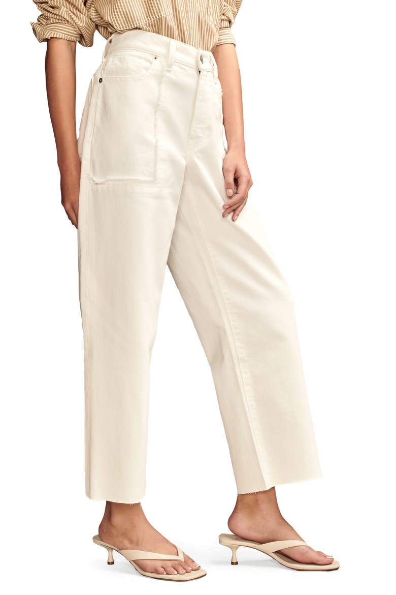 Lucky Legend Patch Pocket High Waist Wide Leg Jeans, Alternate, color, FRESH START