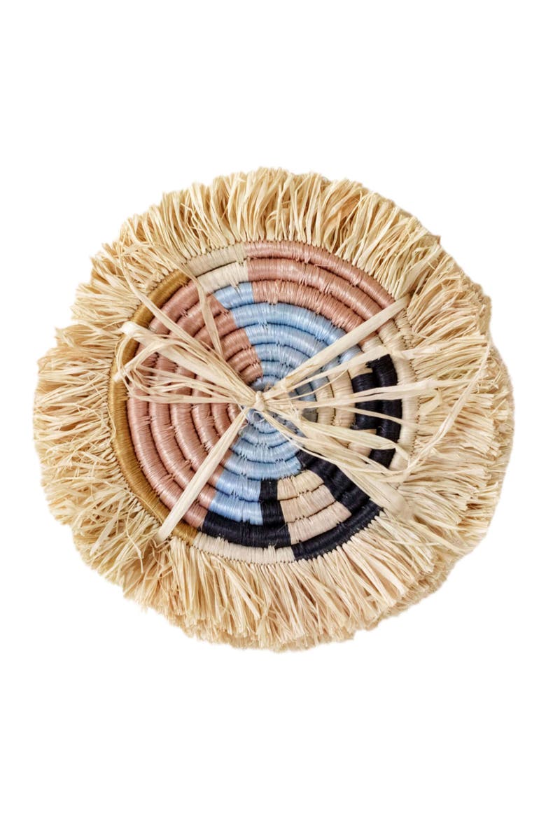 Abstract Form Fringe Set of 4 Coasters, Main, color, Multicolor