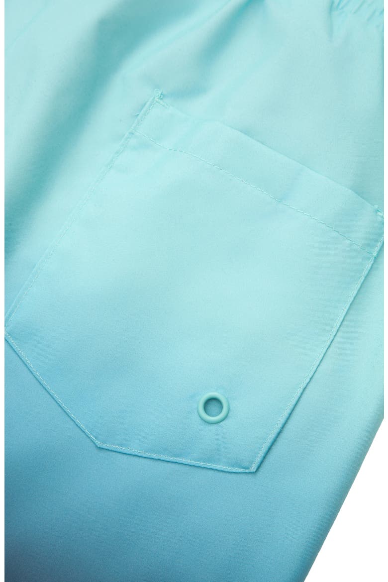 Kids' Print Swim Trunks with Compression Liner UPF 50+, Alternate, color, Aqua Blue Gradient