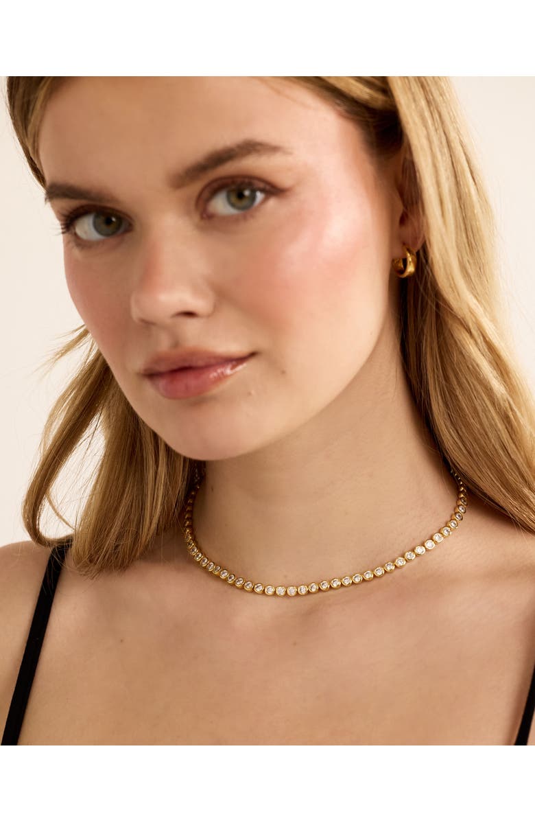 Jewel Bezeled Tennis Necklace