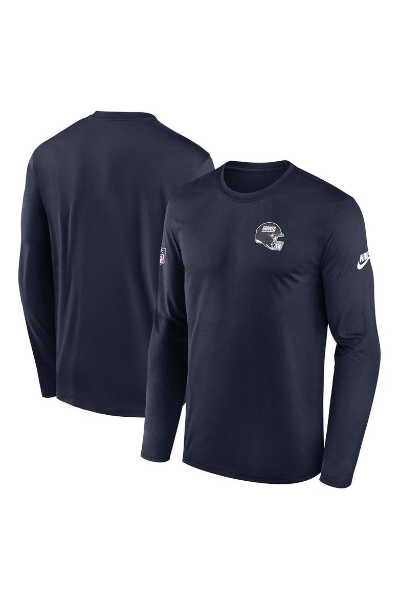 Men's Nike Navy New York Giants Legend Small Logo Dri-FIT Long Sleeve T-Shirt, Main, color, Navy