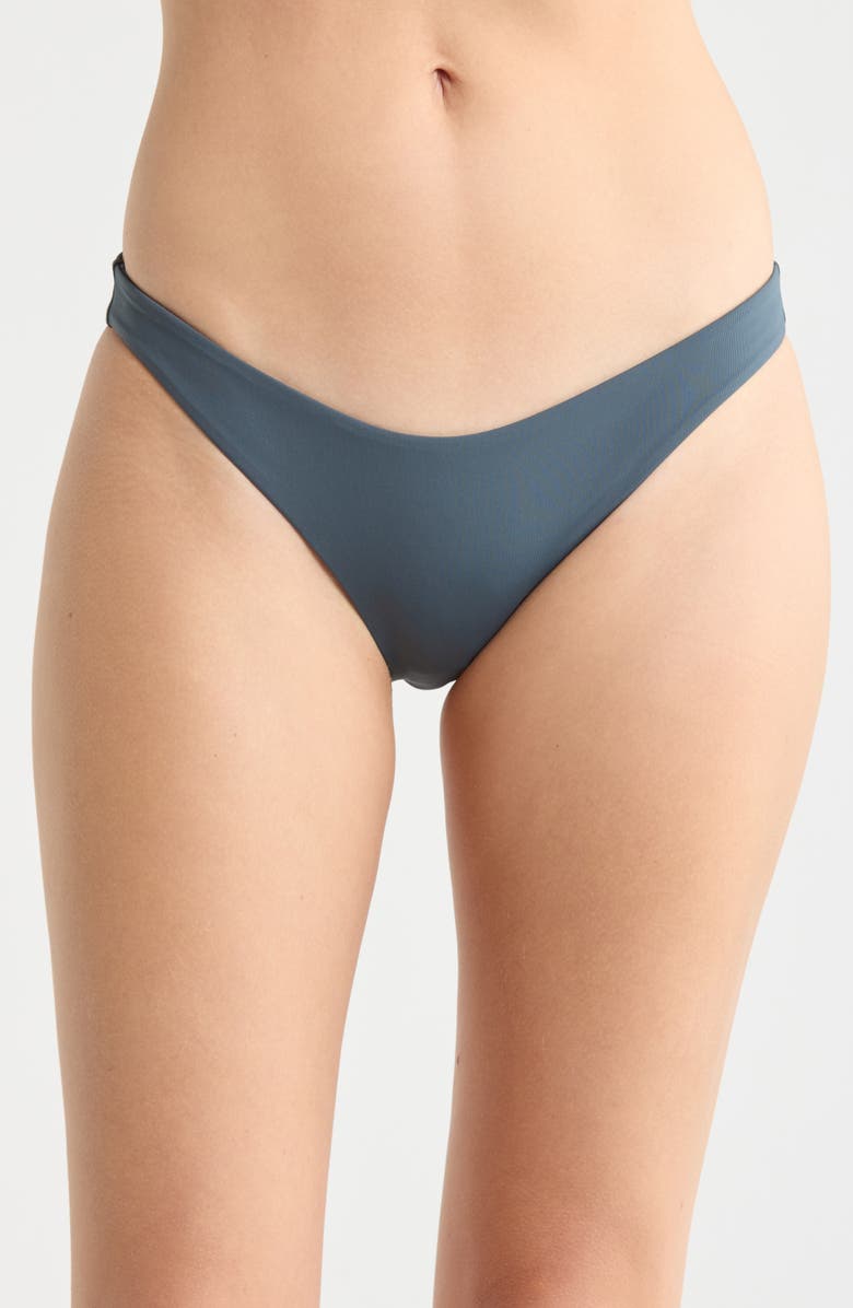 O'Neill Rockley Saltwater Solids Bikini Bottoms, Main, color, Slate