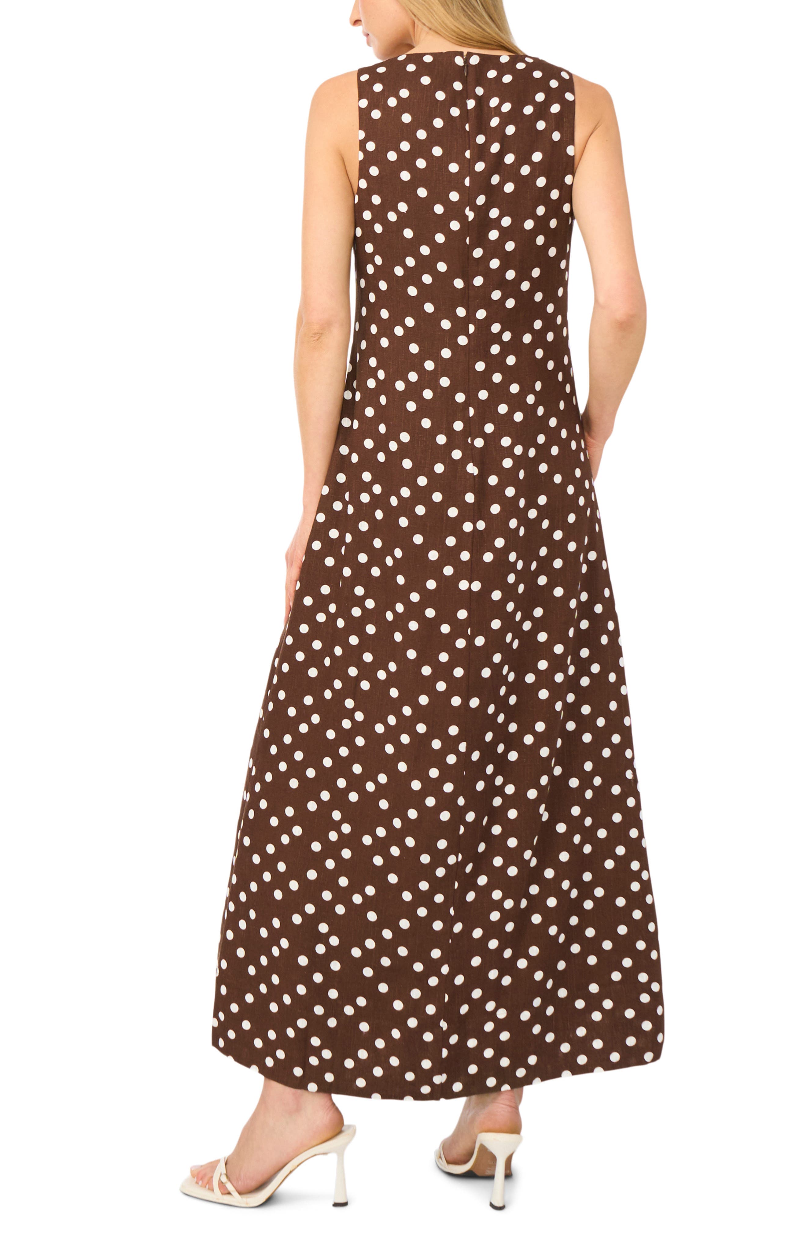 Polka Dot Sleeveless Dress - image 4