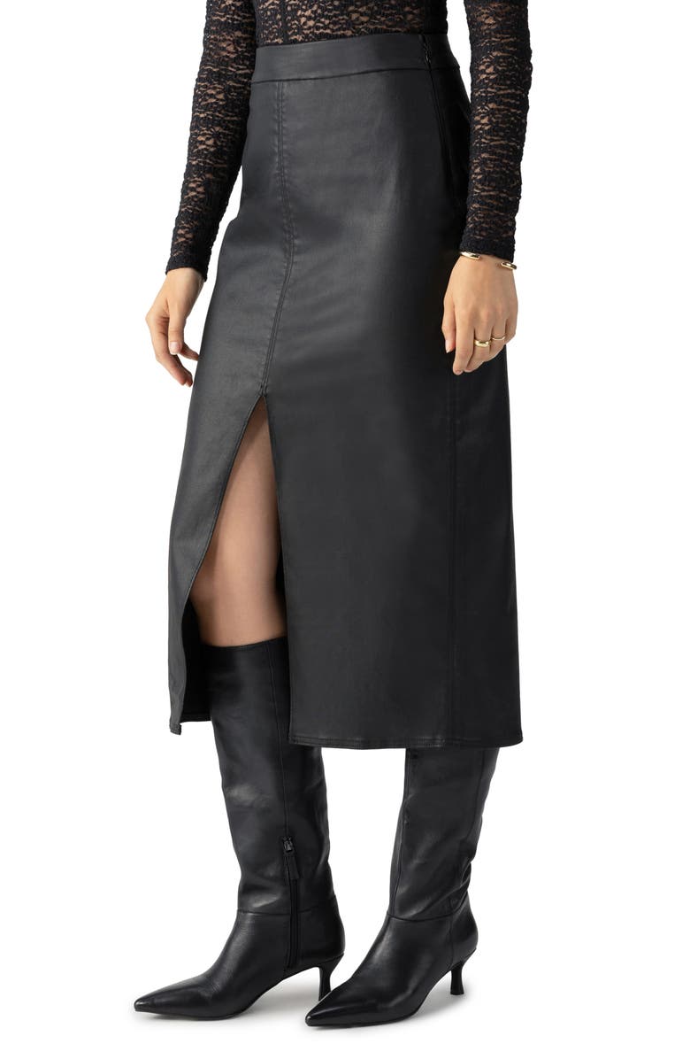 Sanctuary Faux Leather Skirt, Main, color, 
