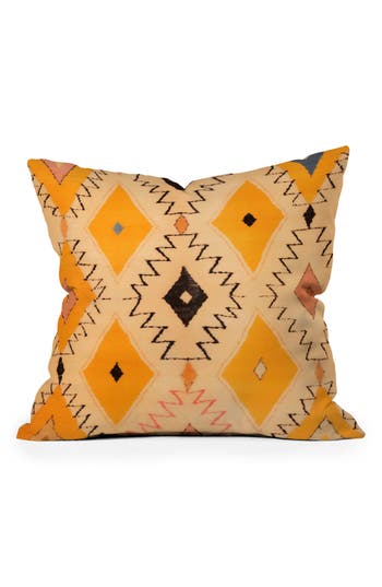 Deny Designs Moroccan Berber Accent Pillow In Yellow/black