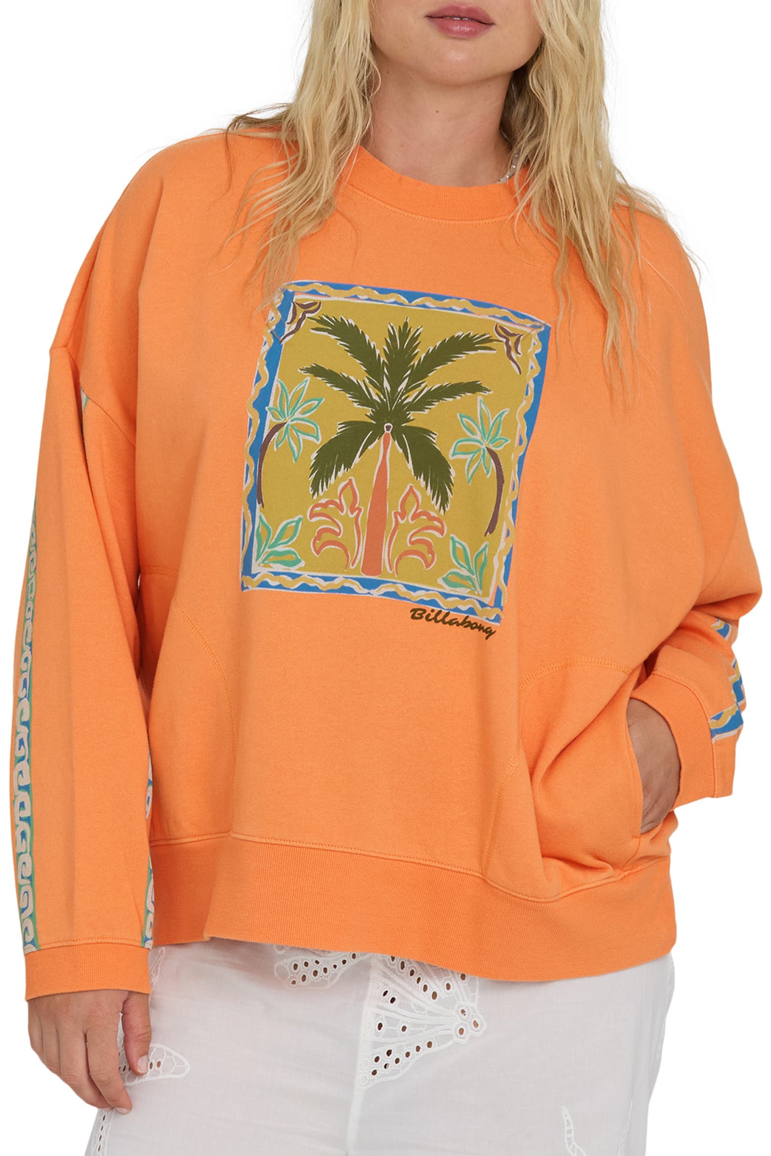 Graphics Color Check Palm Rio Graphic Sweatshirt (Women) | Nordstrom