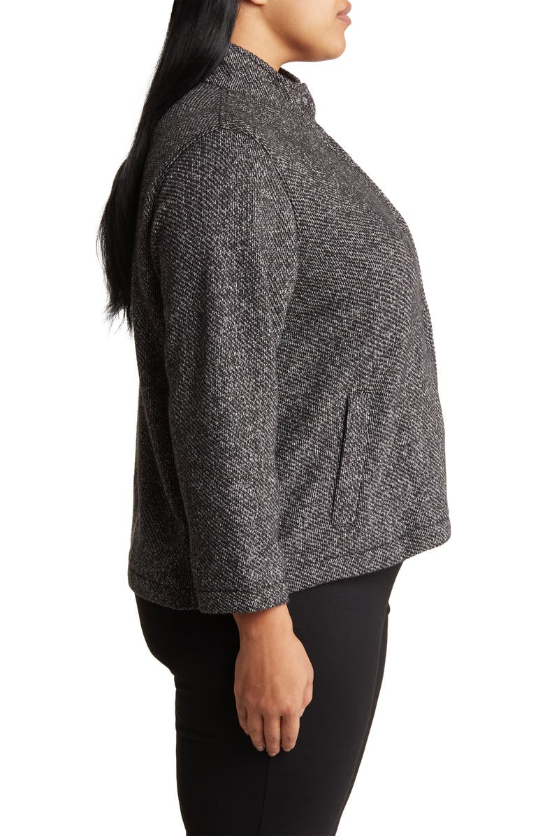 Eileen Fisher Organic Cotton Stand Collar Jacket, Alternate, color, 