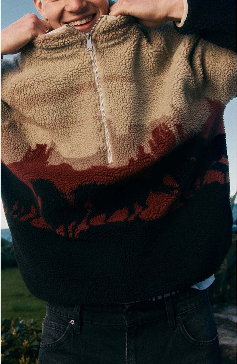 Cotton On Men's Teddy 1/2 Zip Fleece, Alternate, color, 