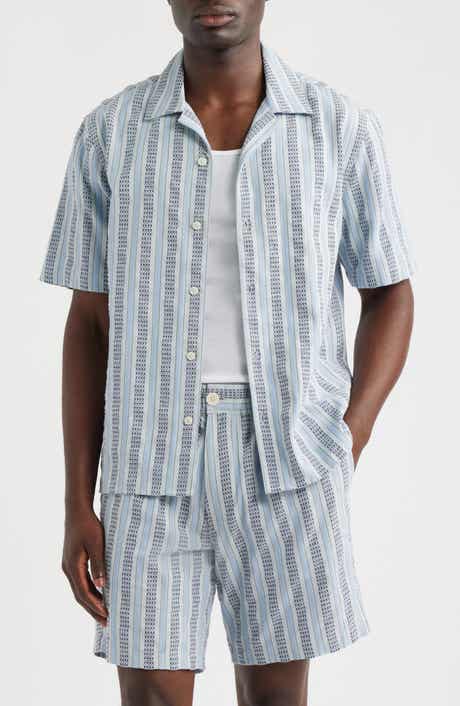 Didcot Stripe Cotton Dobby Camp Shirt