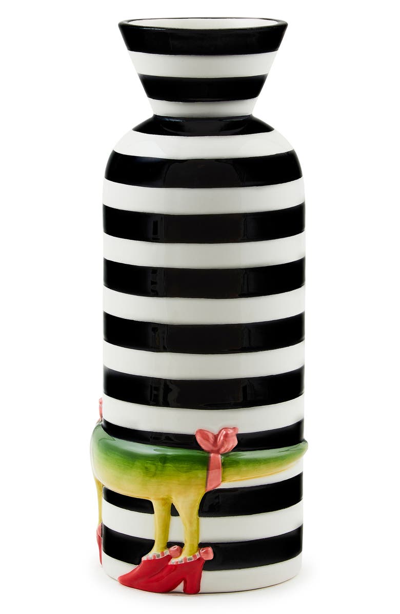 MACKENZIE CHILDS Patience Brewster Gloria Alligator Vase, Alternate, color, Black