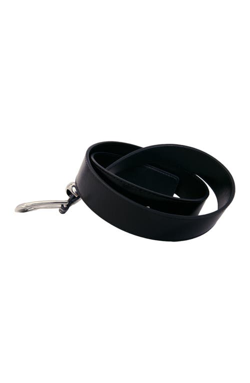 Maje Leather Belt With Square Buckle In Black