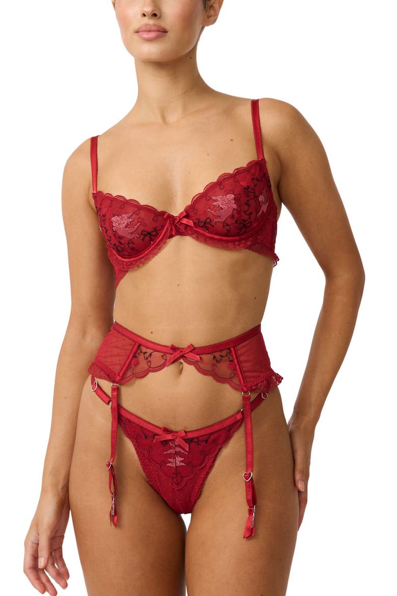 Cupid Underwire Bra, Alternate, color, RED