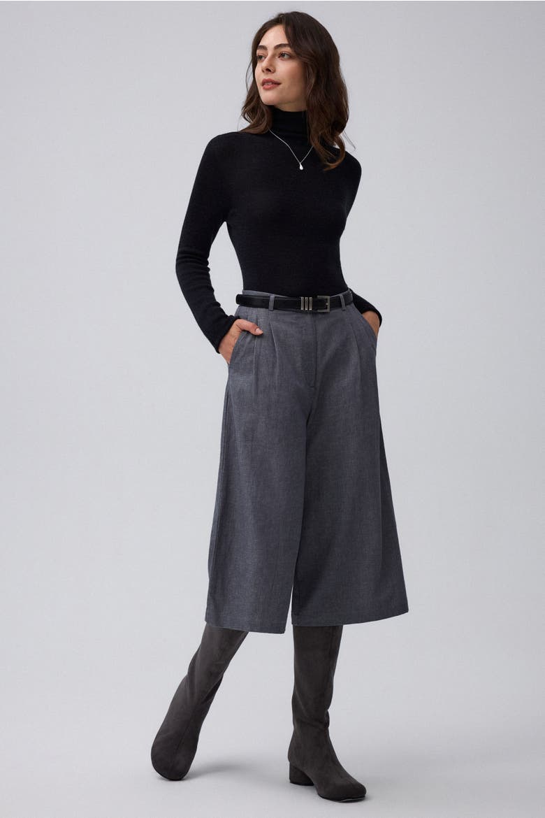 Ossa Knitted Hemp Turtleneck, Alternate, color, black