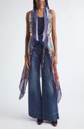 Etro Scarf Print Long Silk Vest