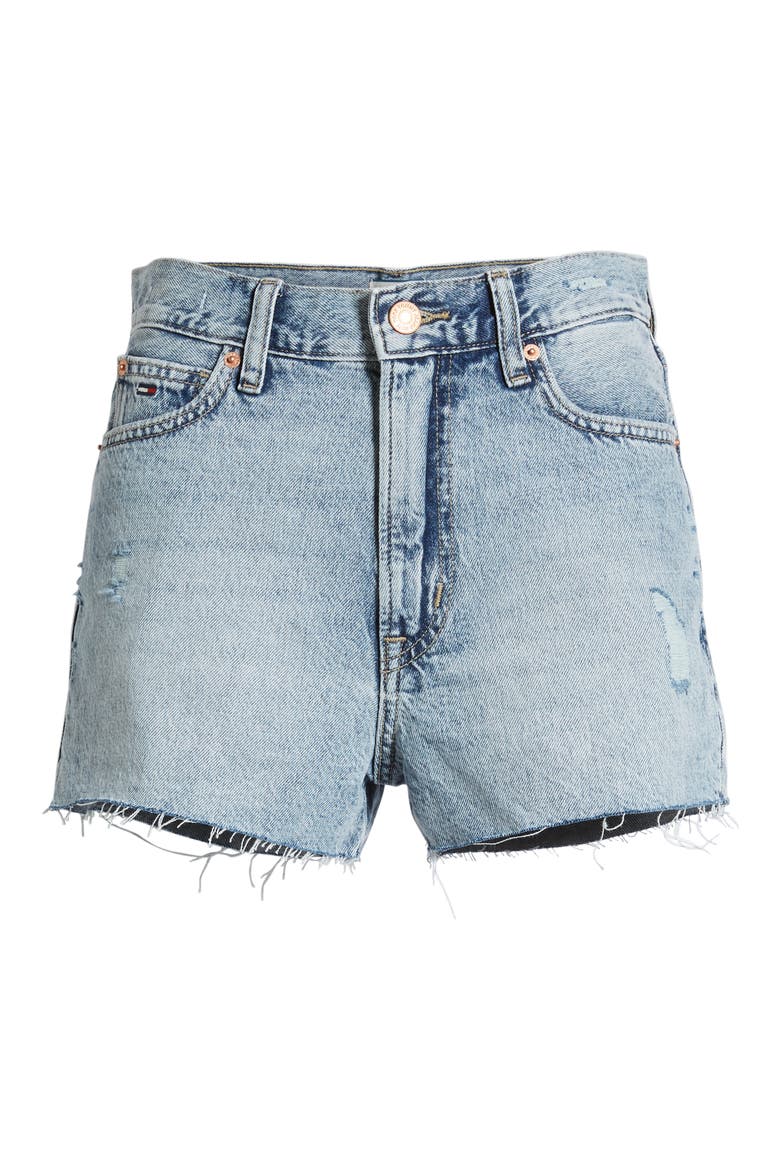 Cutoff Denim Shorts, Alternate, color, TJ SILVER LIGHT BLUE