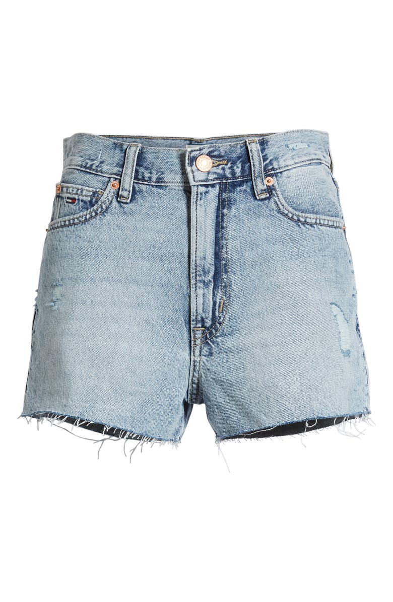 TOMMY JEANS Cutoff Denim Shorts, Alternate, color, 