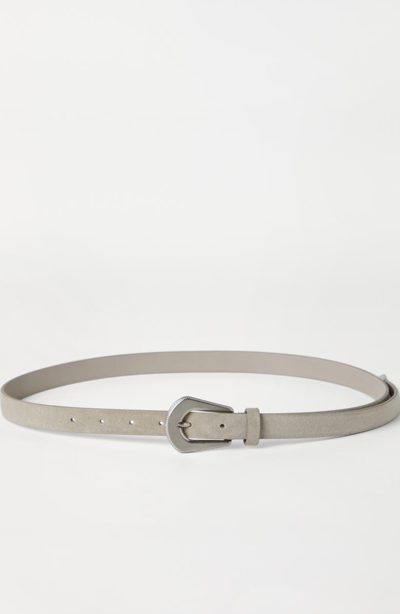 Brunello Cucinelli Suede calfskin belt, Alternate, color, 
