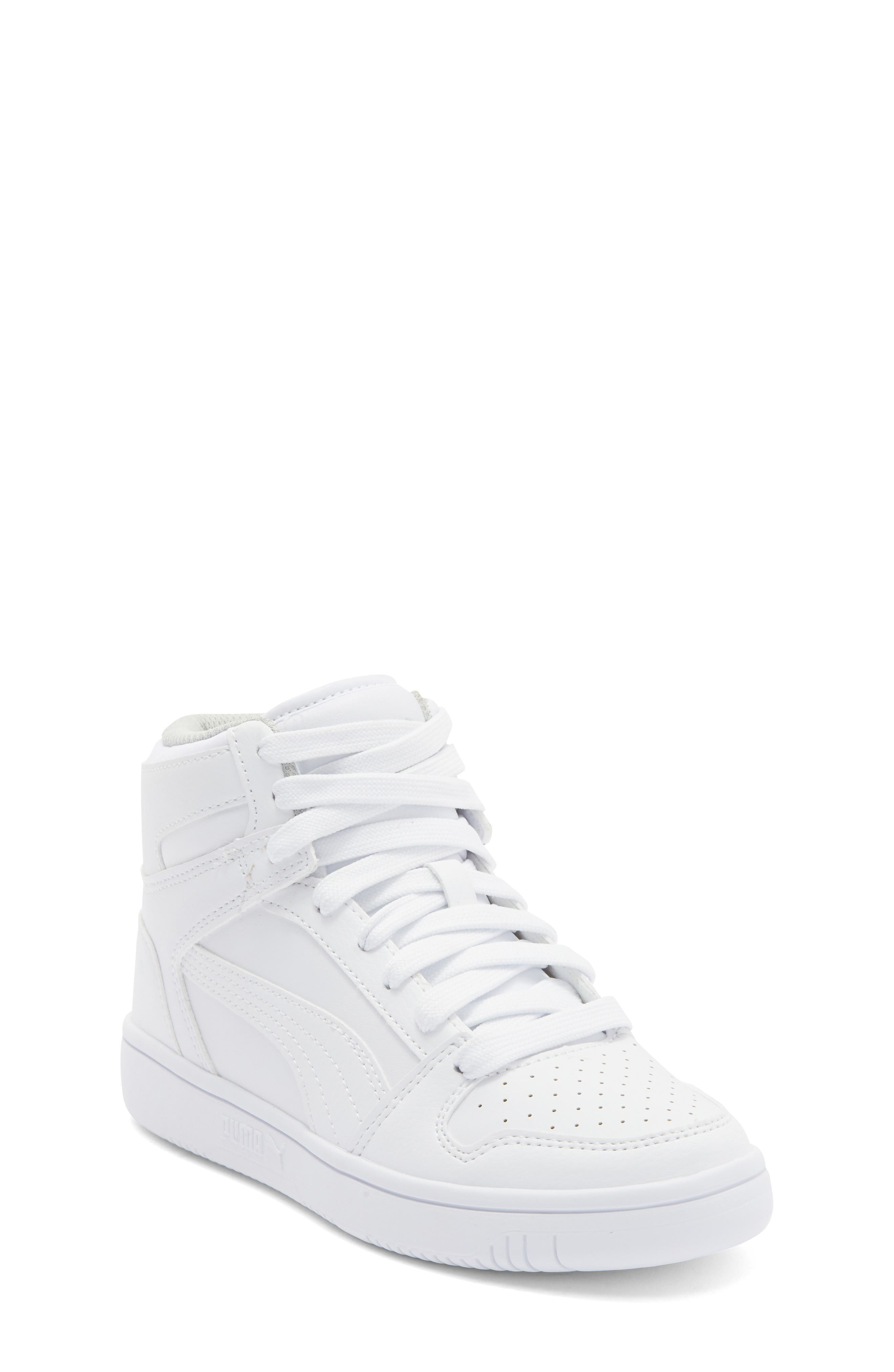 PUMA Kids' Rebound Layup Sneaker, Main, color, White