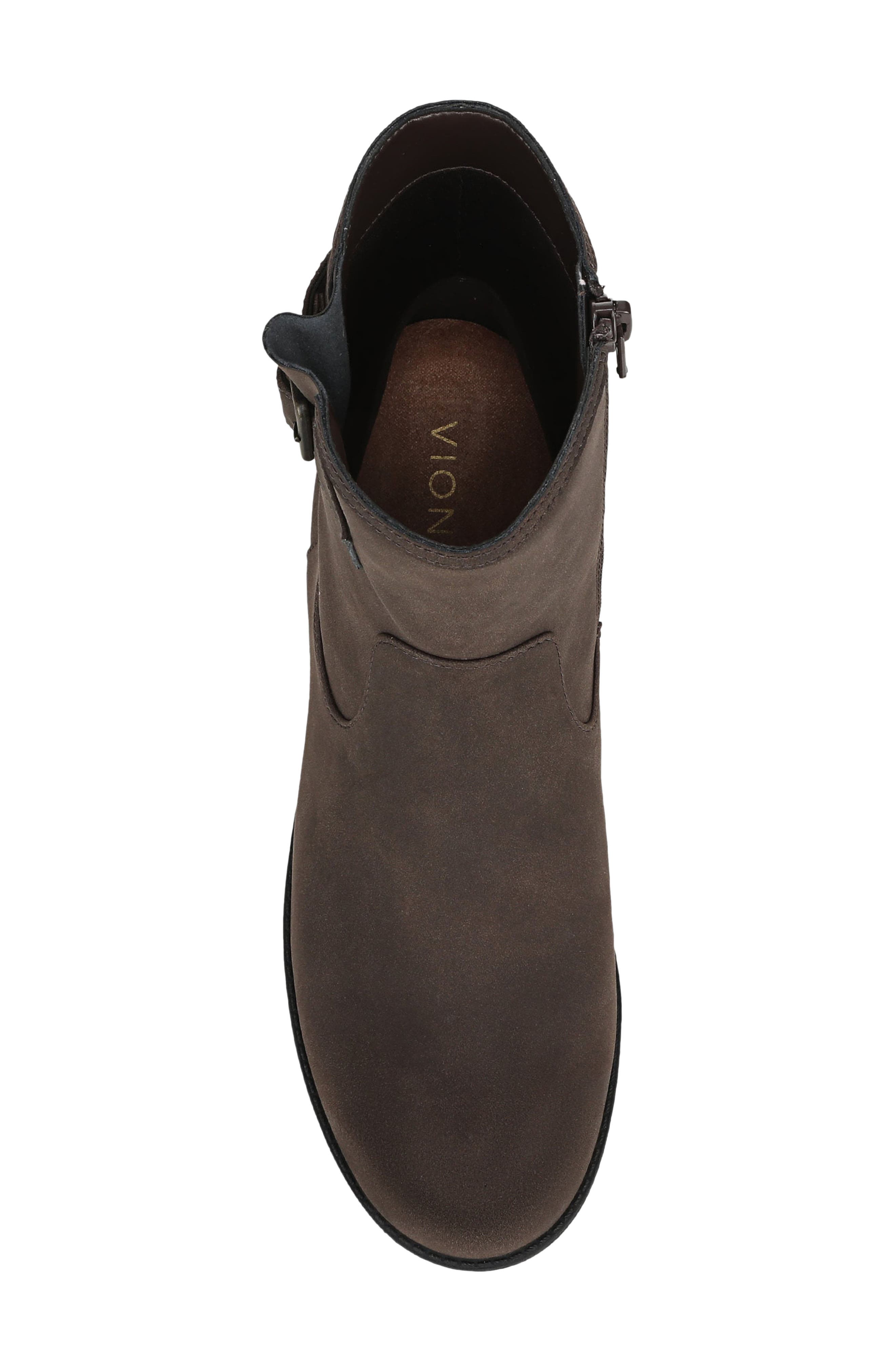 Jill Faux Leather Bootie, Alternate, color, CHOCOLATE