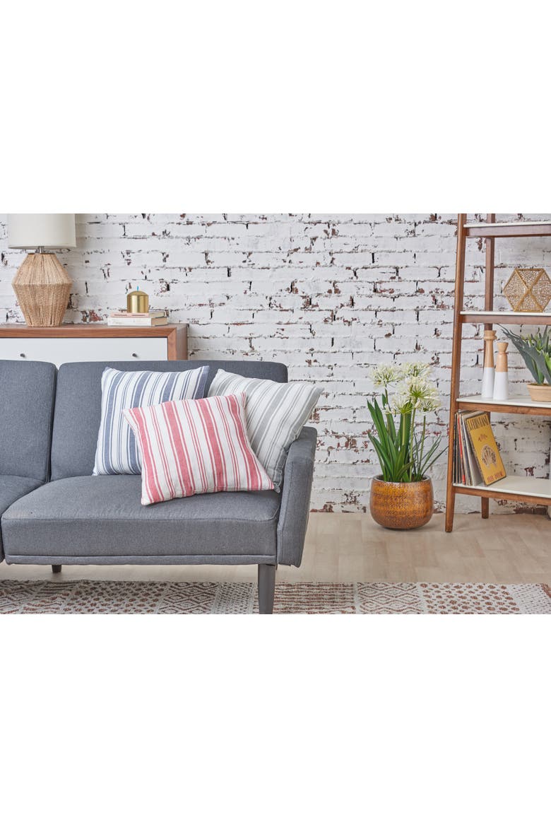 Savannah Stripe Throw Pillow, Alternate, color, Blue