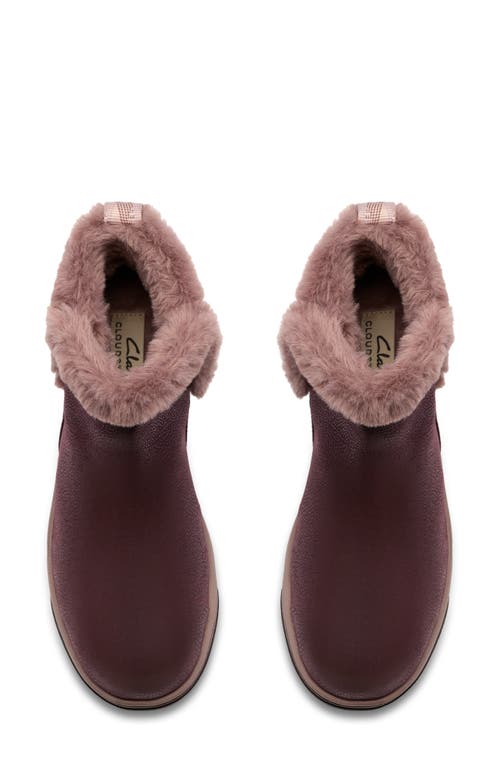 Clarks Breeze Fur In Burgundy