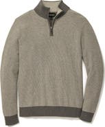 Bonobos Honeycomb Cotton & Cashmere Quarter Zip Sweater