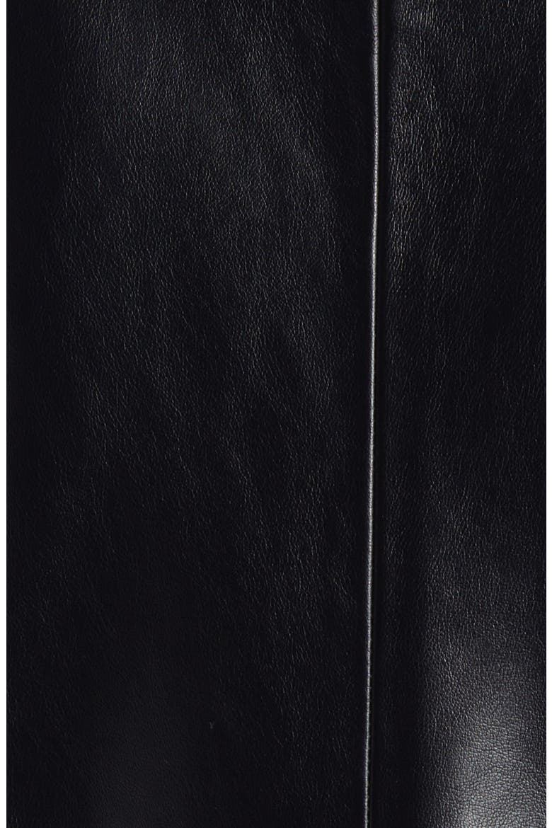Faux Leather Blazer, Alternate, color, BLACK