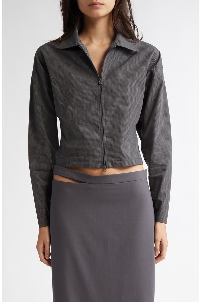 Faye Organic Cotton Crop Shirt Jacket, Main, color, GREY