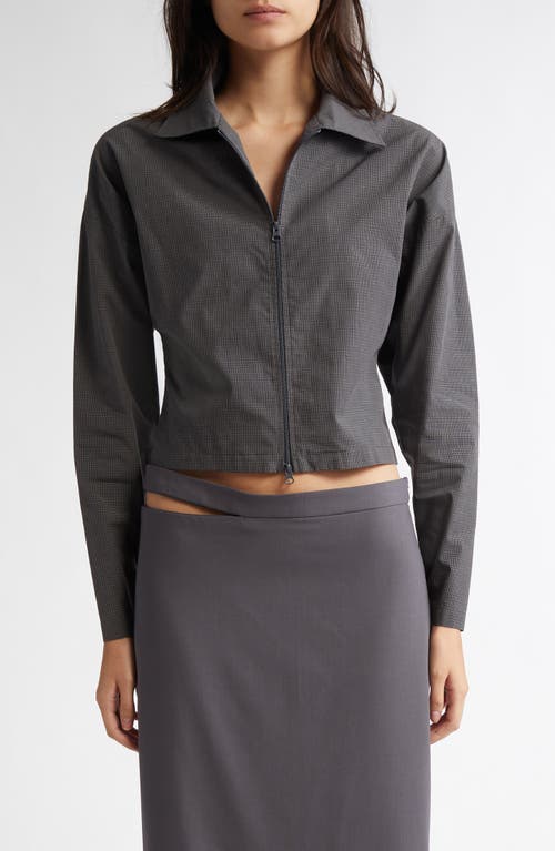 Paloma Wool Faye Organic Cotton Crop Shirt Jacket in Grey 