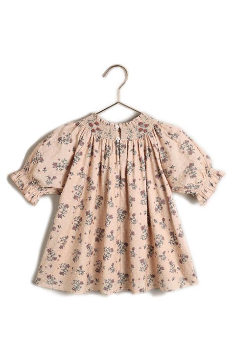 Kids' Maddie Smocked Cotton Dress & Bloomers