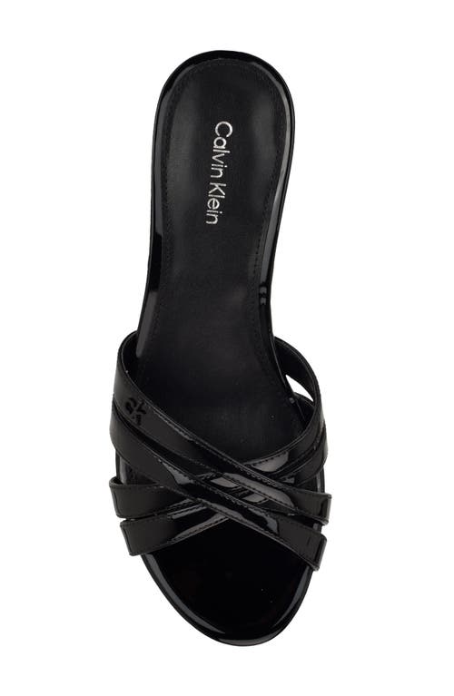 CALVIN KLEIN CALVIN KLEIN GABBIE KITTEN HEEL SLIDE SANDAL